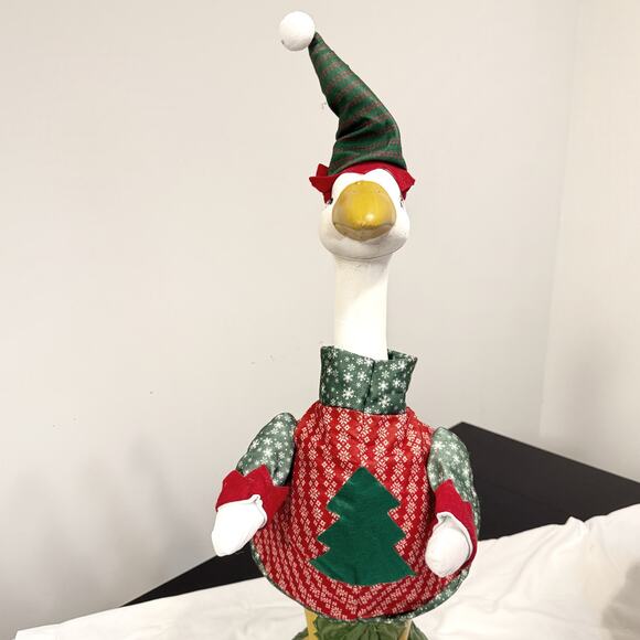 Porch Goose Christmas Outfits Bundle - 7 Santa Candy Cane Snowman Tree - Picture 8 of 12